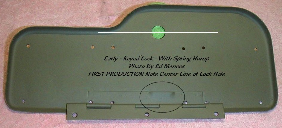G503  WWII 1941-45 Jeep Willys MB Ford GPW A3434 New Glove Box door 